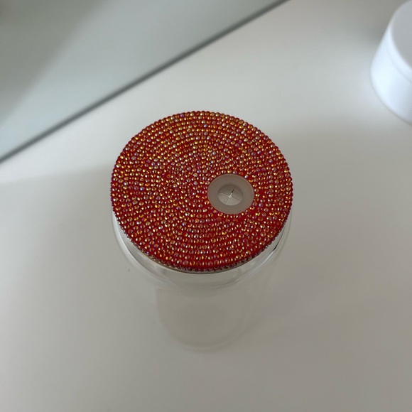 Glass cup with rhinestone lid new!! Handmade - Picture 4 of 5